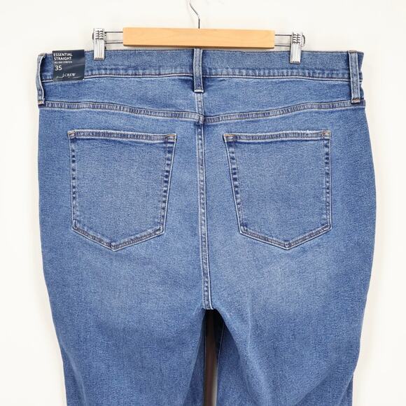 NWT J.Crew Factory Essential Straight Jean All-Day Stretch Running Lake Wash 35 - Picture 7 of 13